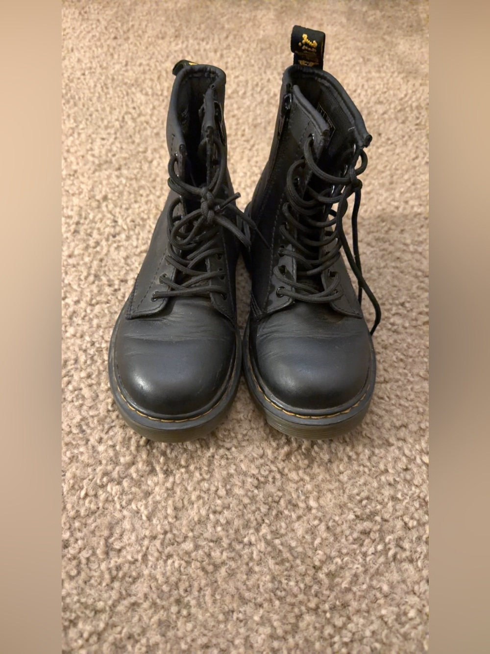 Dr. Martens Black Lace-Up Ankle Boots with Zipper